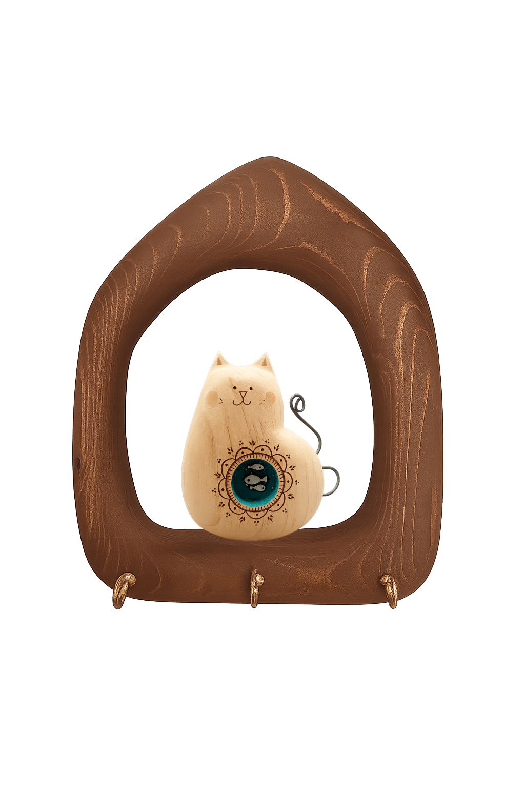 قاب جاکلیدی یک تکه تک بزرگ گربه طرح خانه