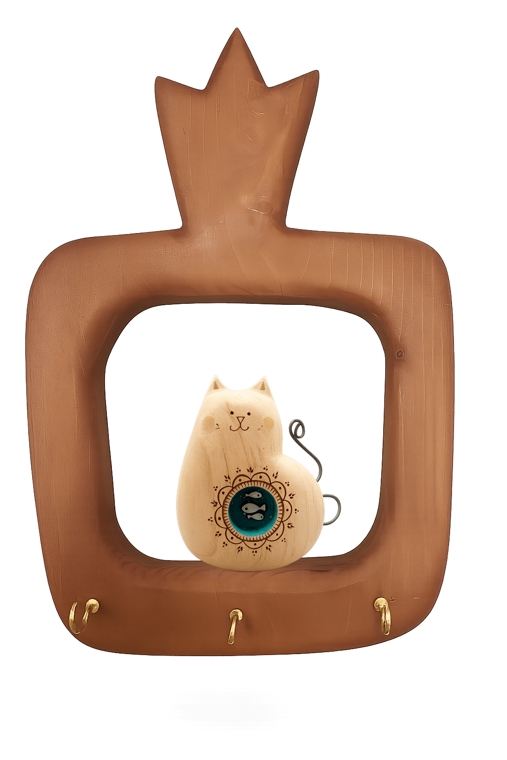 قاب جاکلیدی یک تکه تک بزرگ گربه طرح انار