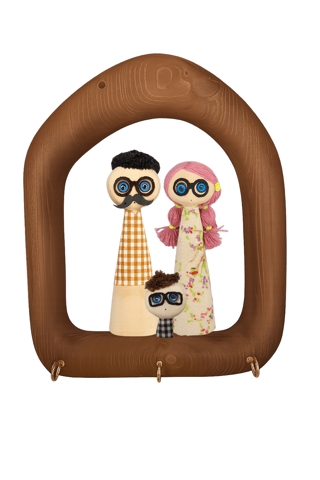 قاب جاکلیدی یک تکه خانواده3نفره با فرزند پسر