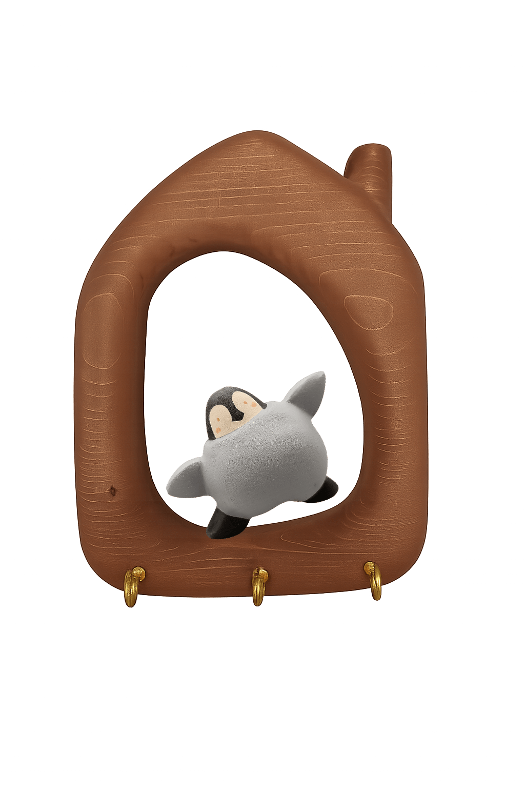 قاب جاکلیدی یک تکه تکی کوچک پنی پنگوئن طرح خانه