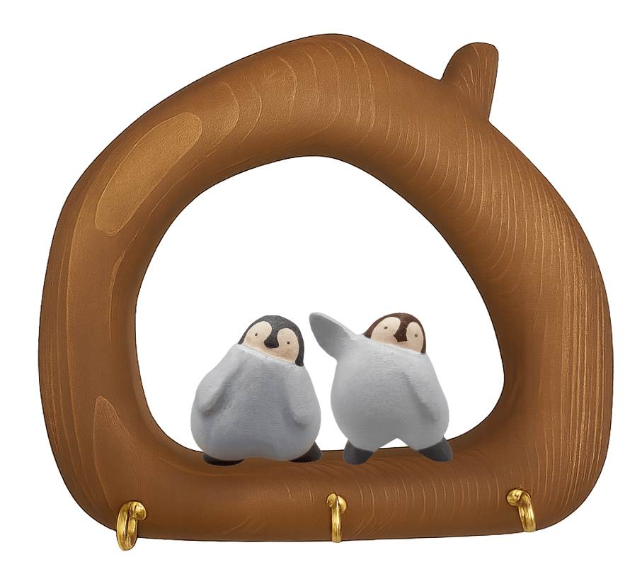 قاب جاکلیدی جفتی کوچک پنی پنگوئن طرح خانه